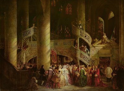 Interior of the Church of Saint-Etienne du Mont, The Rood-Screen, 1851 by Nicolas Alexandre Barbier